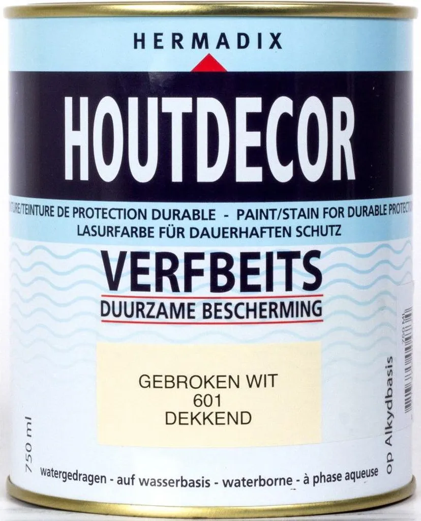 Teinture Hermadix 750ml Blanc Cassé 601 pour Abri et Clôture Bois