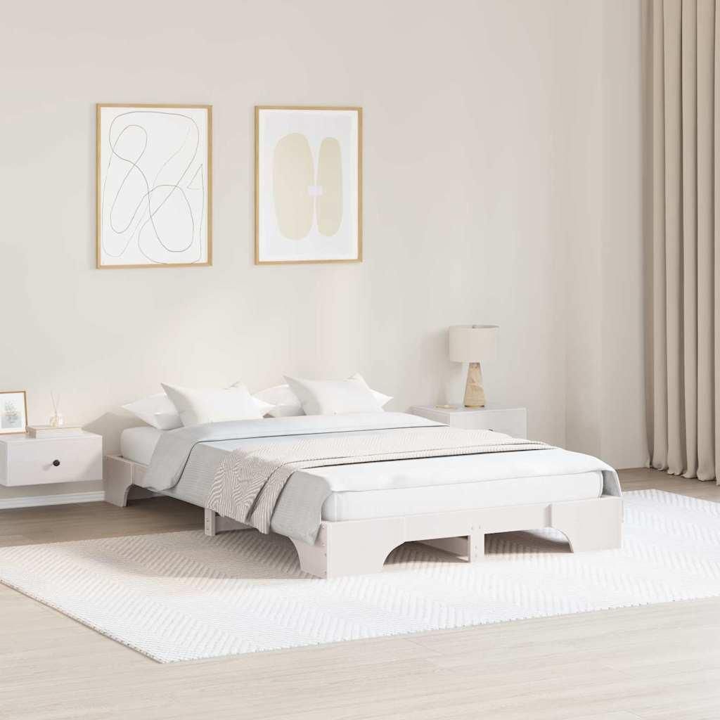 Maison Exclusive - Bettrahmen Weiß 120 x 200 cm Massives Kiefernholz