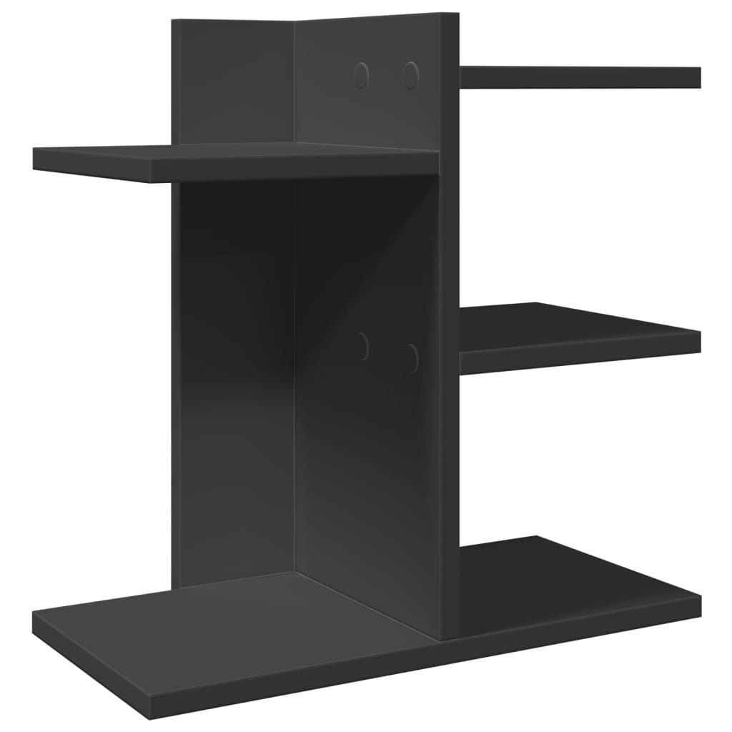 Stolní organizér černý 42 x 21,5 x 42 cm kompozitní dřevo Obrázek produktu 