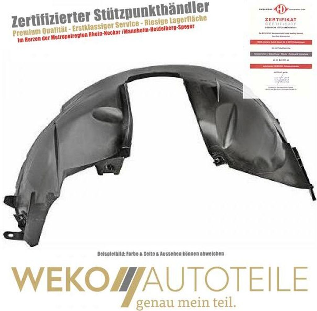 Verkleidung Radhaus vorne rechts DIEDERICHS 4455008 für DACIA