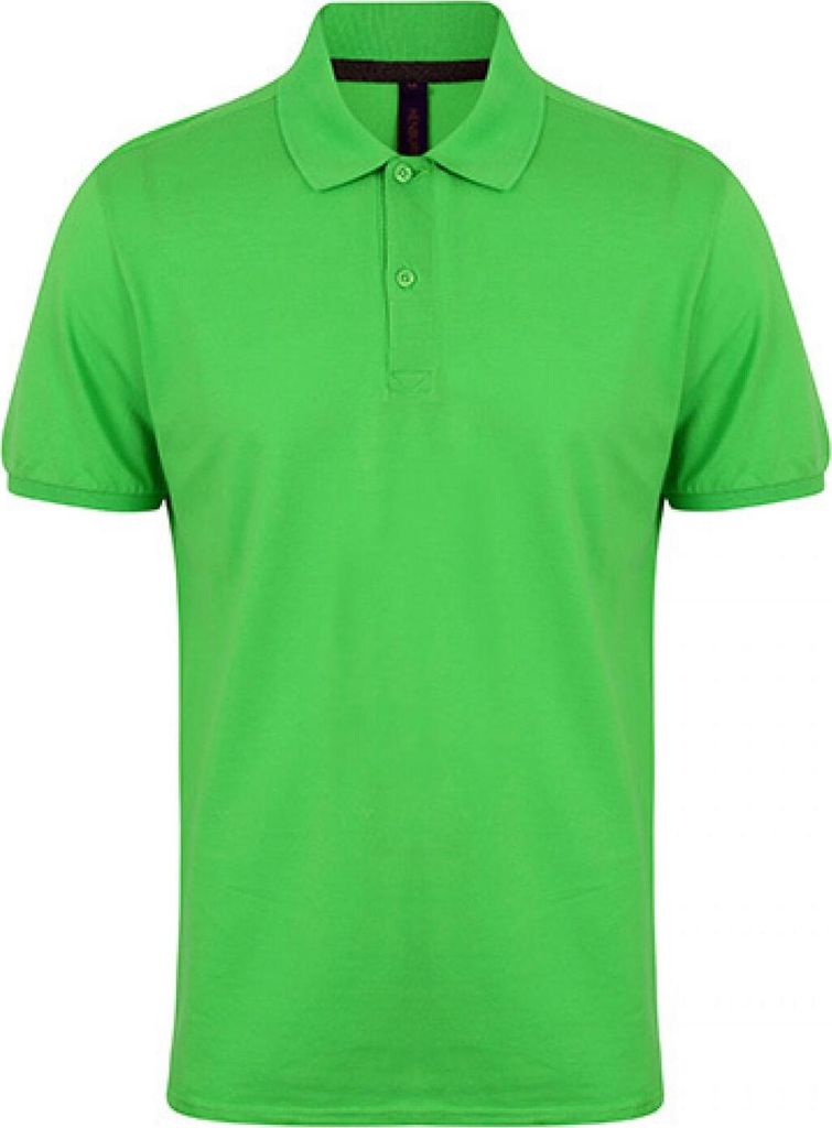 Henbury H101 | Herren Modern Fit Baumwolle Microfine-Piqué Polo Shirt - Farbe: Lime Green - Größe: XXL