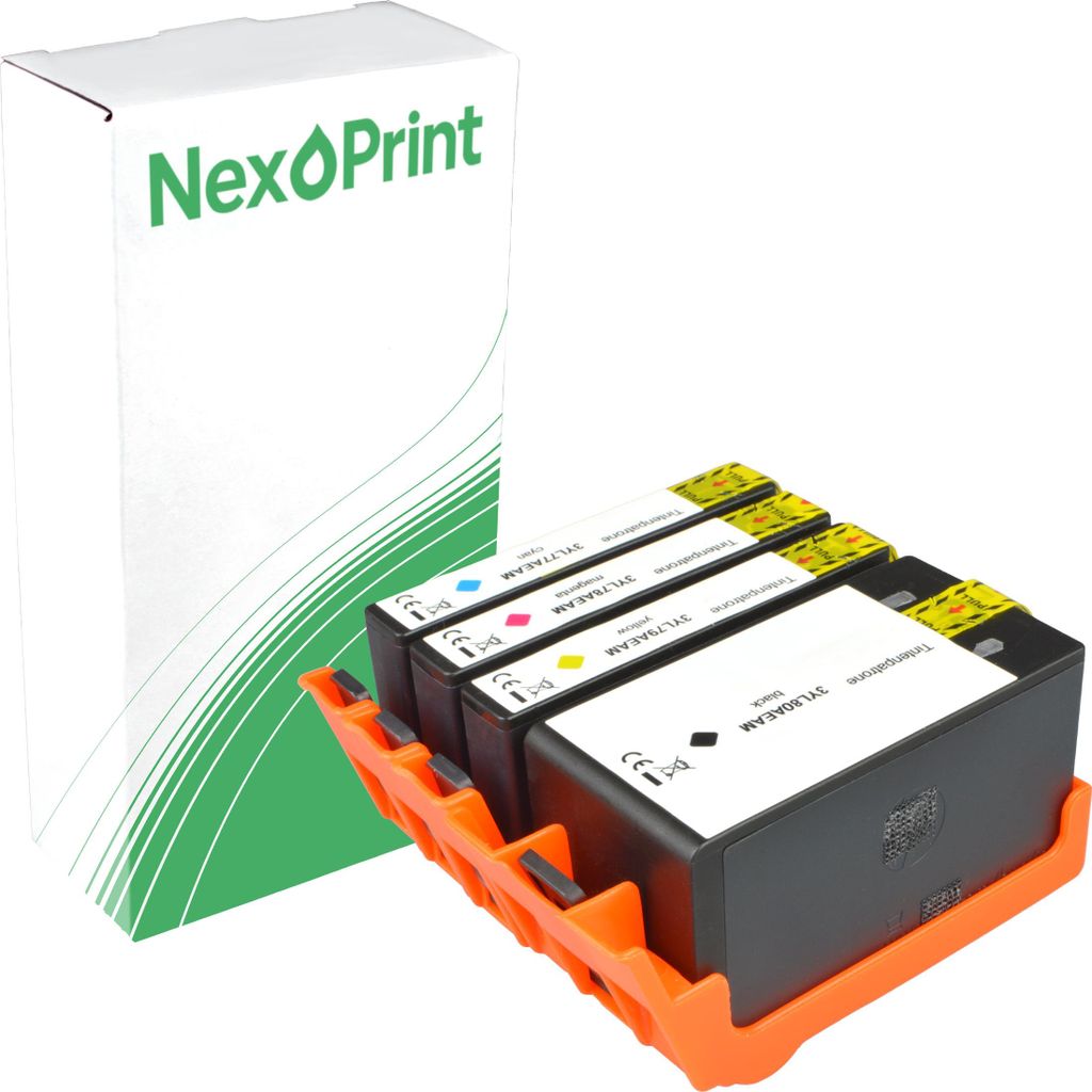 NexoPrint 6ZC74AE 912 Multipack (Schwarz + Farbe) Druckerpatronen kompatibel zu HP OfficeJet Pro 8012 OfficeJet Pro 8014 OfficeJet Pro 8015 OfficeJ...