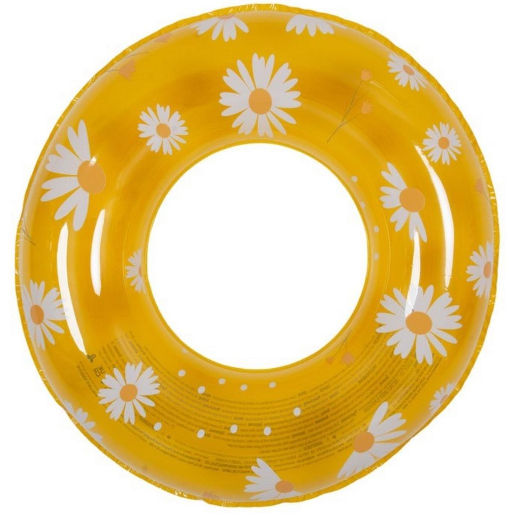 Plavecký kruh 90 cm, motiv Daisy, žlutý, nafukovací Obrázek produktu 