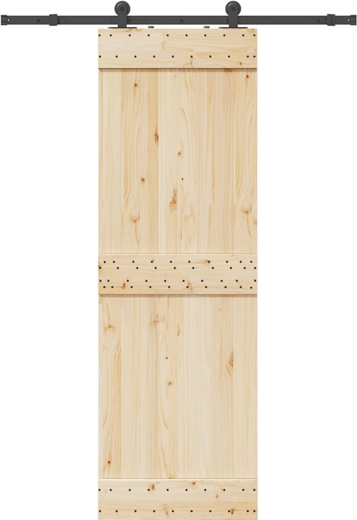 "im Angebot" Schiebetürbeschlag-Set 152,5 cm Stahl Schwarz - Sonstiges Türzubehör CC17846
