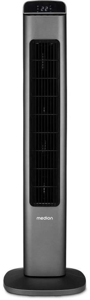 MEDION MD 10809, Verticale vloerventilator, Zwart, Voor Productafbeelding 