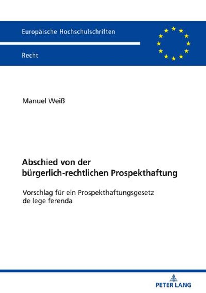 Abschied von der bürgerlich-rechtlichen Prospekthaftung