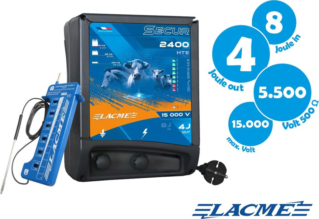 Lacme Weidezaungerät Netzgerät Secur 2400 HTE,  230V, 4,0 J Produktbild 