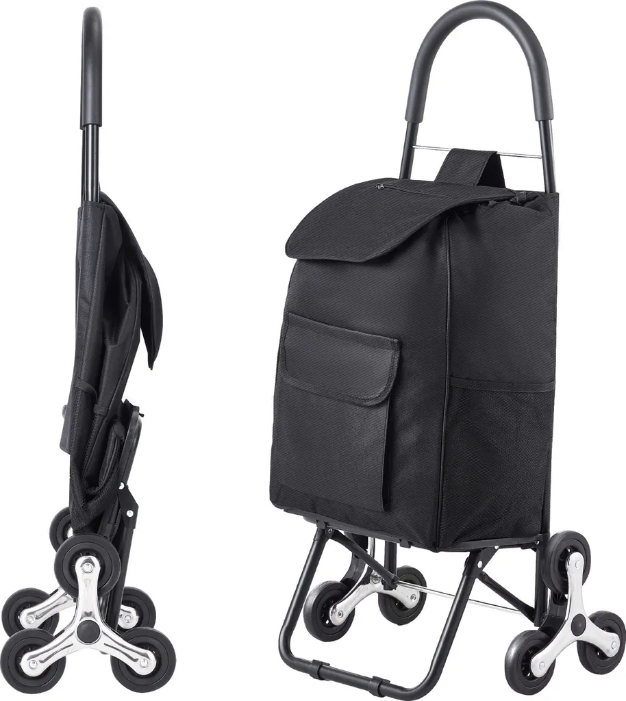 Chariot de courses 36L : fini le mal de dos dans les escaliers !