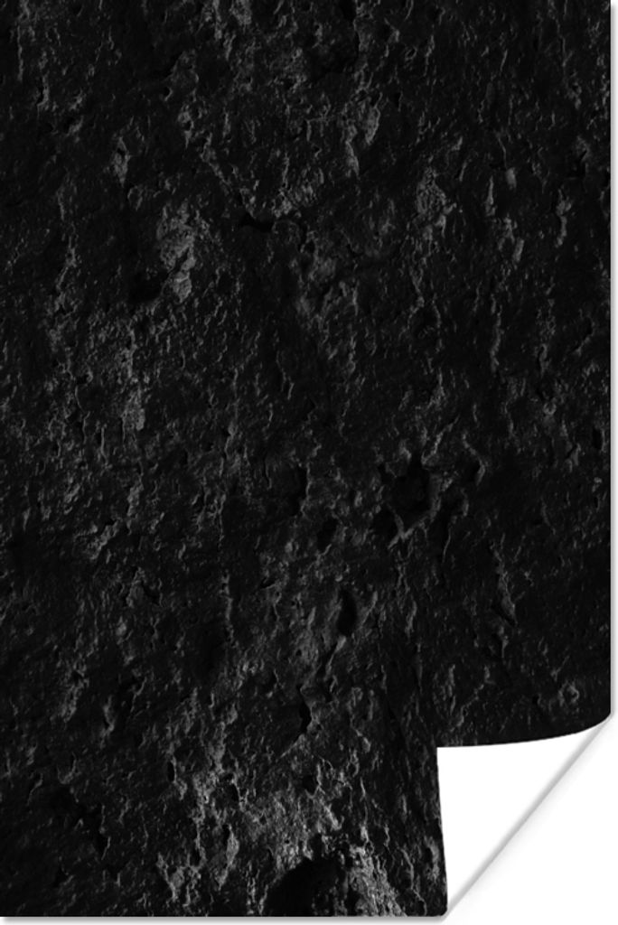 MuchoWow Poster Schwarz - Weiß - Höhle - Stein - Natur 60x90 cm - Wanddekoration