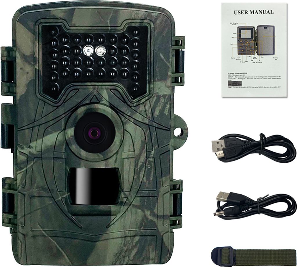36MP 1080P Tag-Nacht-Foto-Videoaufnahme-Hinterkamera-Multifunktions-Outdoor-Jagd-Tierbeobachtungs-Haus-ueberwachungskamera IP54 wasserdicht mit 34 ...