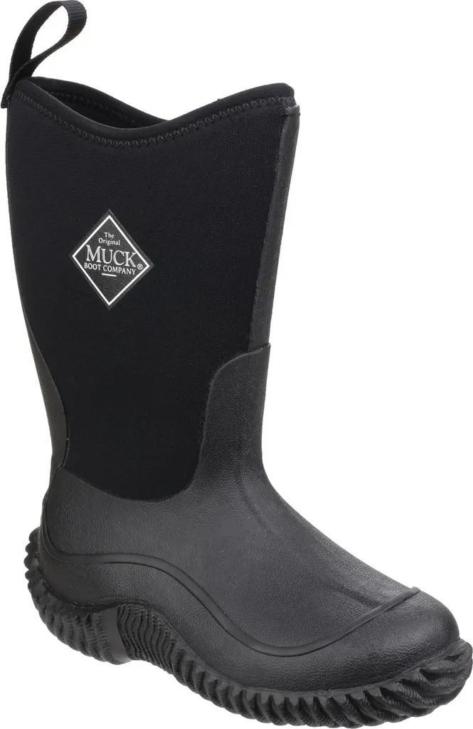 Bottes de Pluie Mi-Hautes pour Enfant Muck Boots Hale en Noir Souple