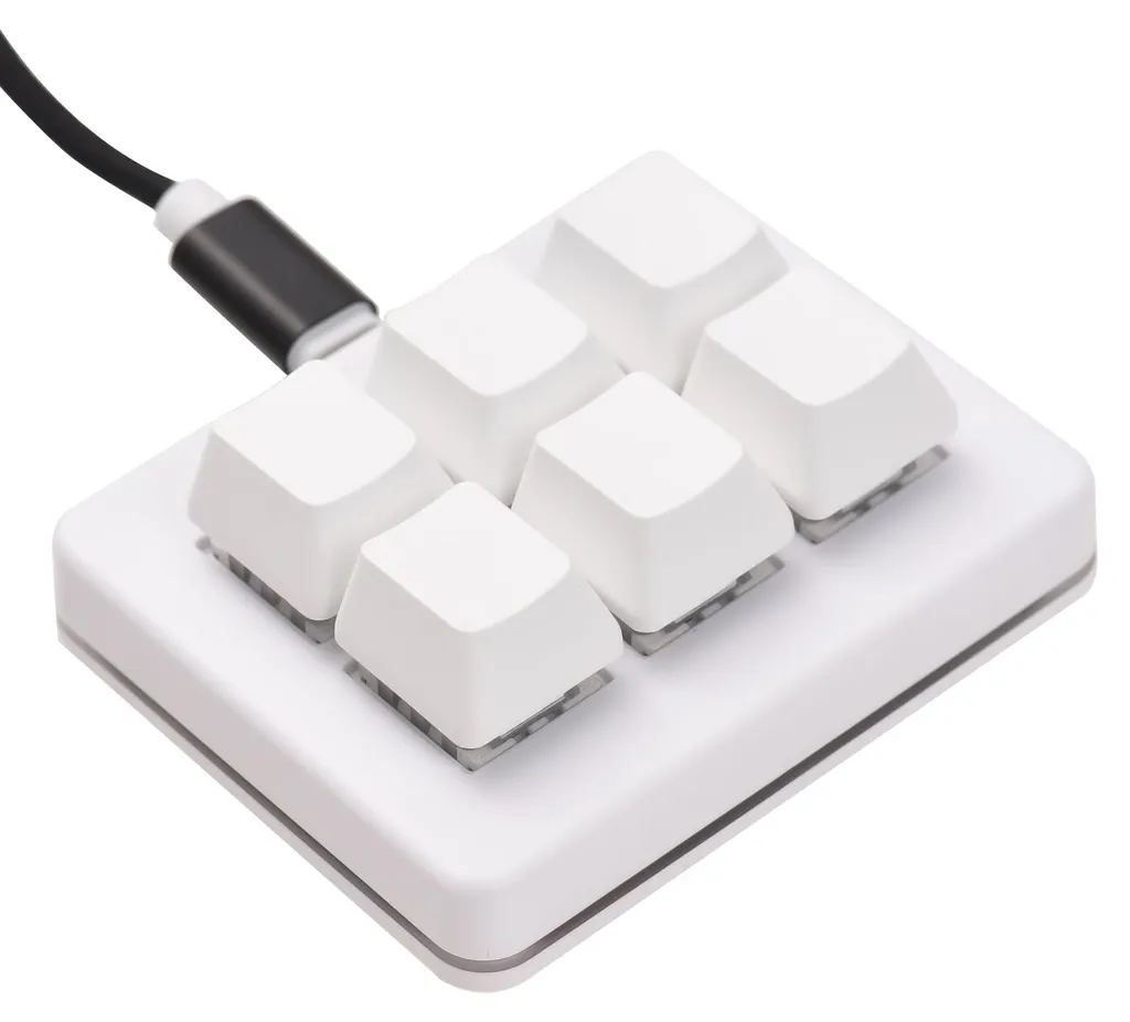 Clavier programmable 3 modes Bluetooth 2.4GHz et Filaire 6 Touches