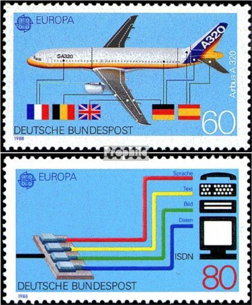 Briefmarken BRD (BR.Deutschland) 1988 Mi 1367-1368 (kompl.Ausg.) FDC Europa