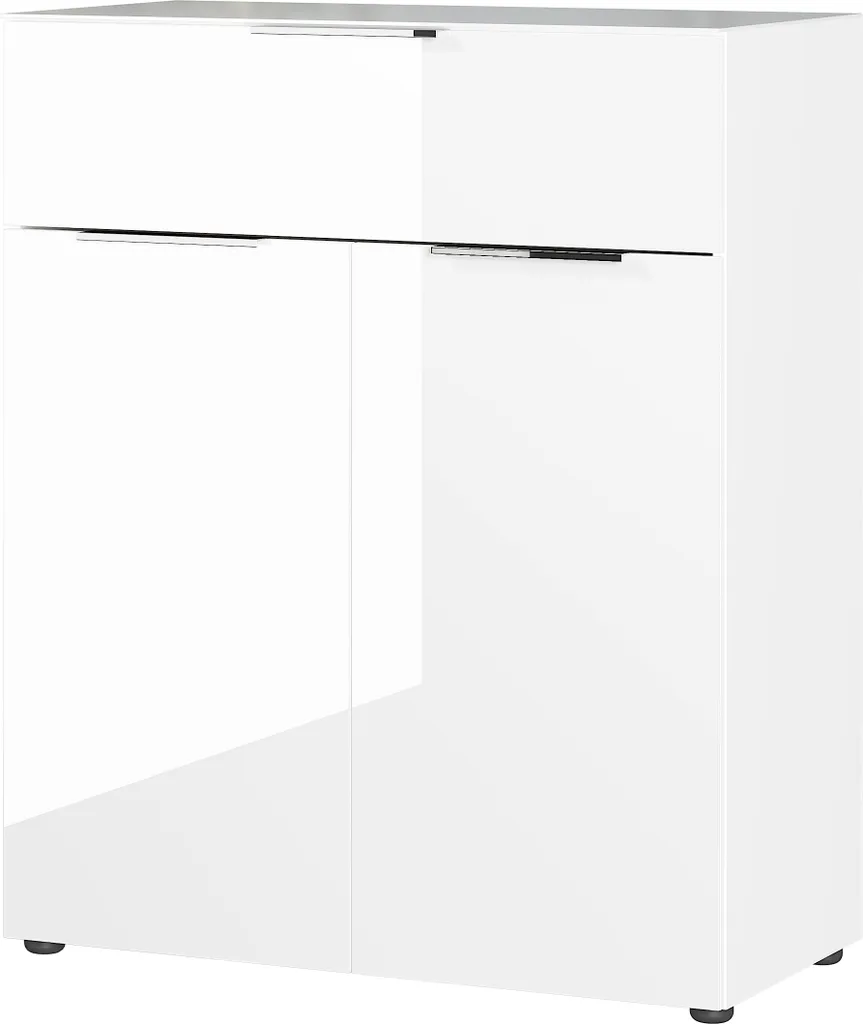 Meuble Gain de Place Blanc 2 Portes pour Petits Espaces GW-Oakland Oak