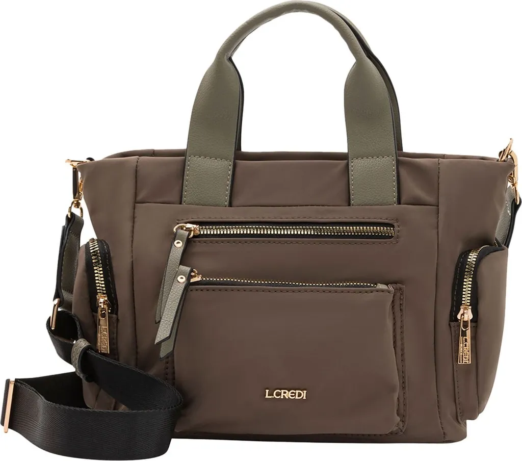 Sac à main bandoulière Odeta coloris kaki idéal pour un look citadin