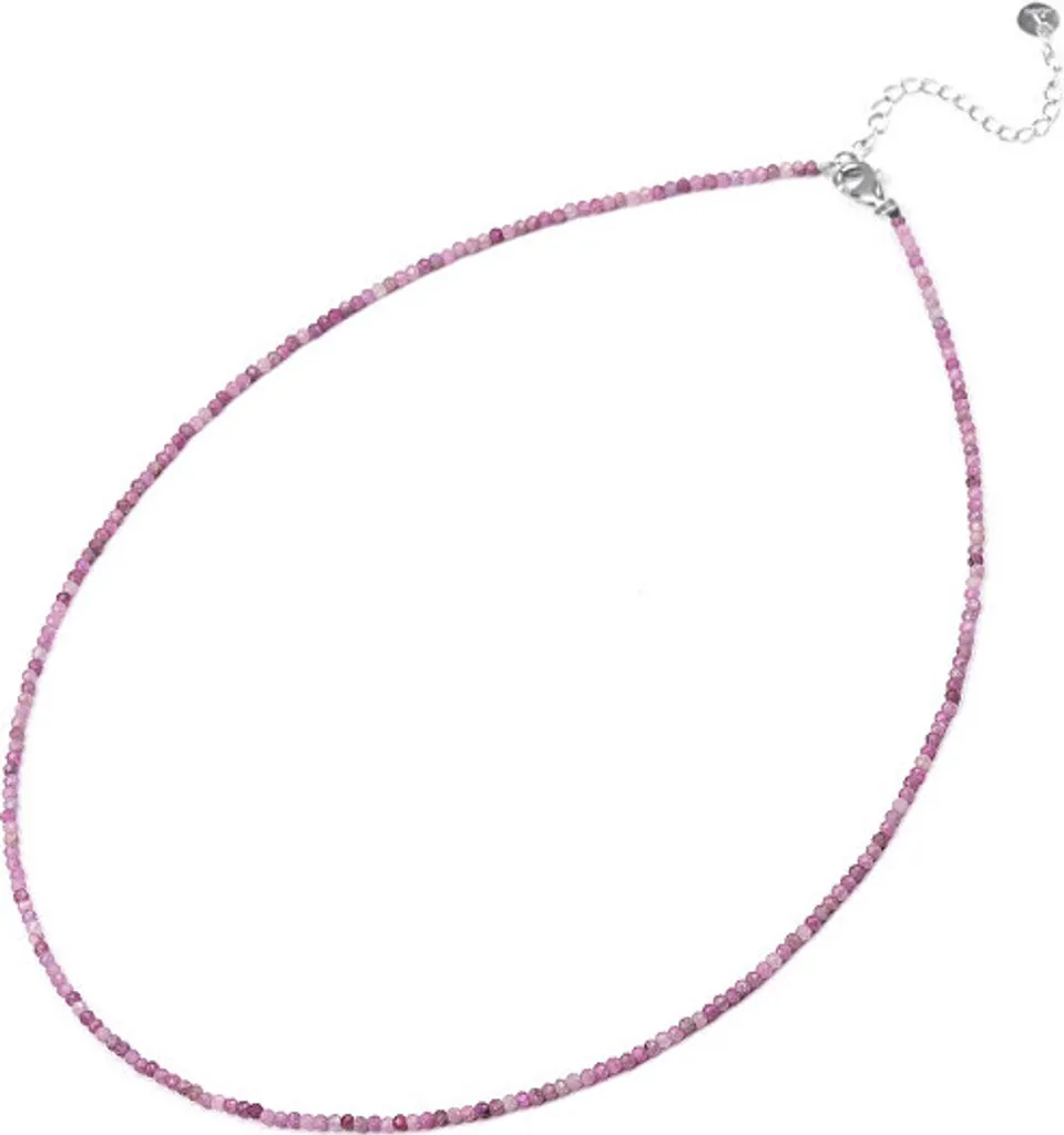 Collana minerale con perle e rubino POL-N12/47L.