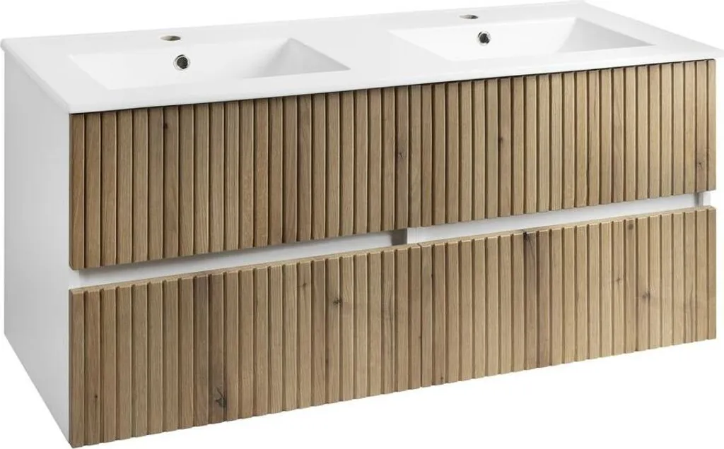 Meuble bas PANEDA STRIP 119cm : finissez-en avec le désordre en chêne