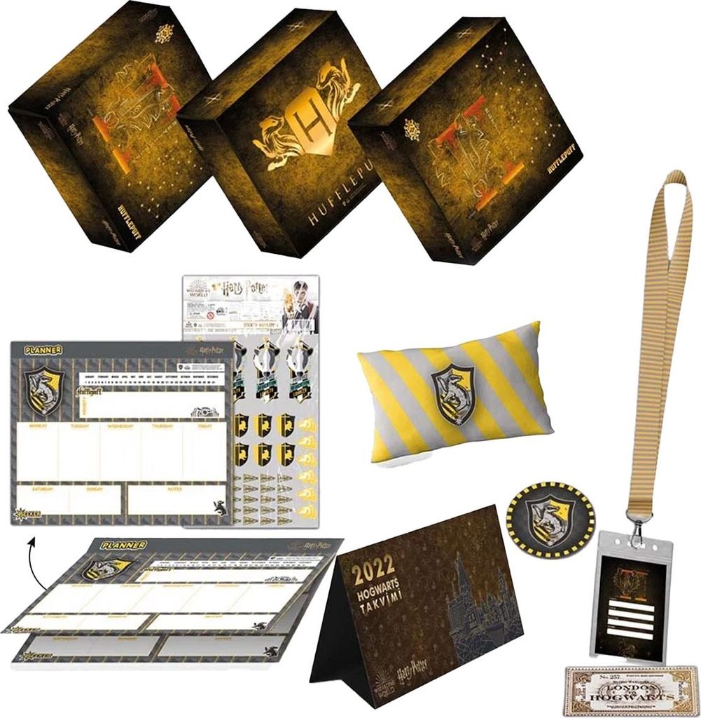 Harry Potter - Hufflepuff-Geschenkschachtel-Set, Metall, Karton, Papier, Polyester CD2336 (Einheitsgröße) (Bunt)