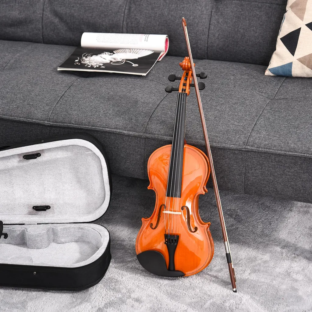 Violon 4/4 robuste anti-choc avec kit complet d'accessoires de maintenance
