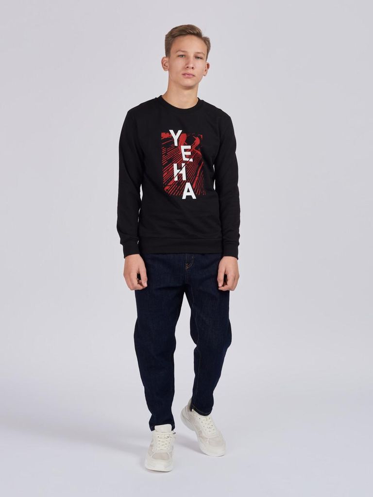 Jungen-Sweatshirt Yeha - Schwarz - 140