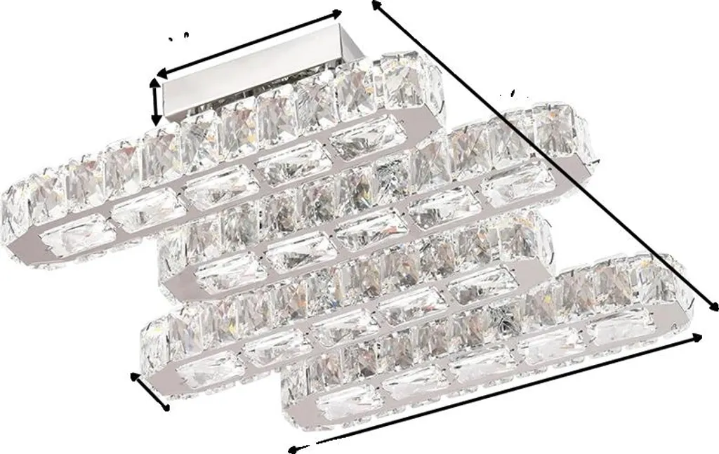 Plafonnier XY04 à éclairage modulable, style futuriste et épuré blanc