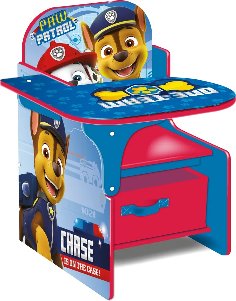 Chaise de bureau Paw Patrol avec rangement multicolore Pat' Patrouille