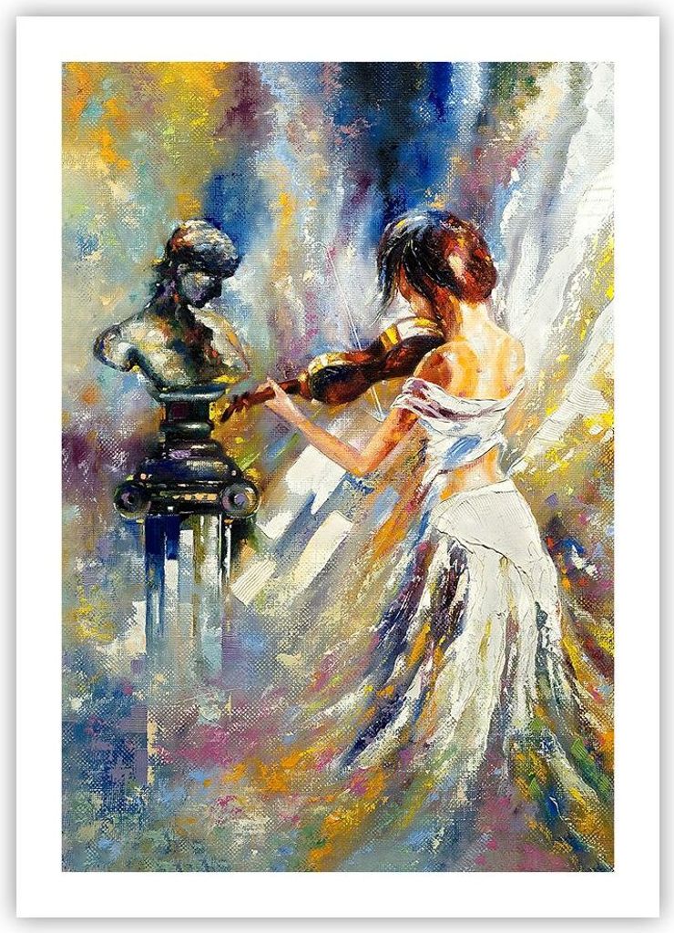 Poster - Poster ohne Rahmen - Stück Frau Künstler - 50x70 cm - Wand Bild - Wanddeko - Wandbilder - Kunstposter - Wandposter - Bilder - Kunstdruck...