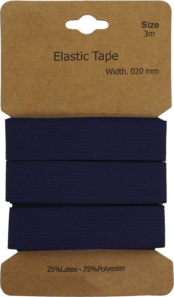 Gummiband 3 m x 20 mm Gummilitze Gummi elastisches Band Produktbild 
