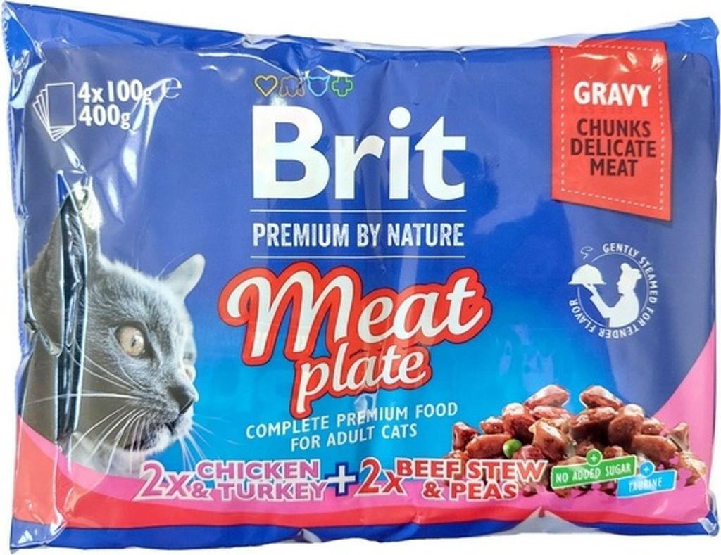 Brit Katzenfutter In Gelee – Huhn Mit Käse, 85 G, Glutenfrei & Besonders Schmackhaft Für Erwachsene Katzen