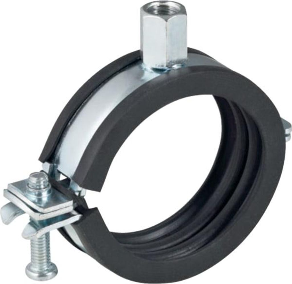 Geberit Rohrschelle gedämmt mit Gewindemuffe M8/M10 Produktbild 