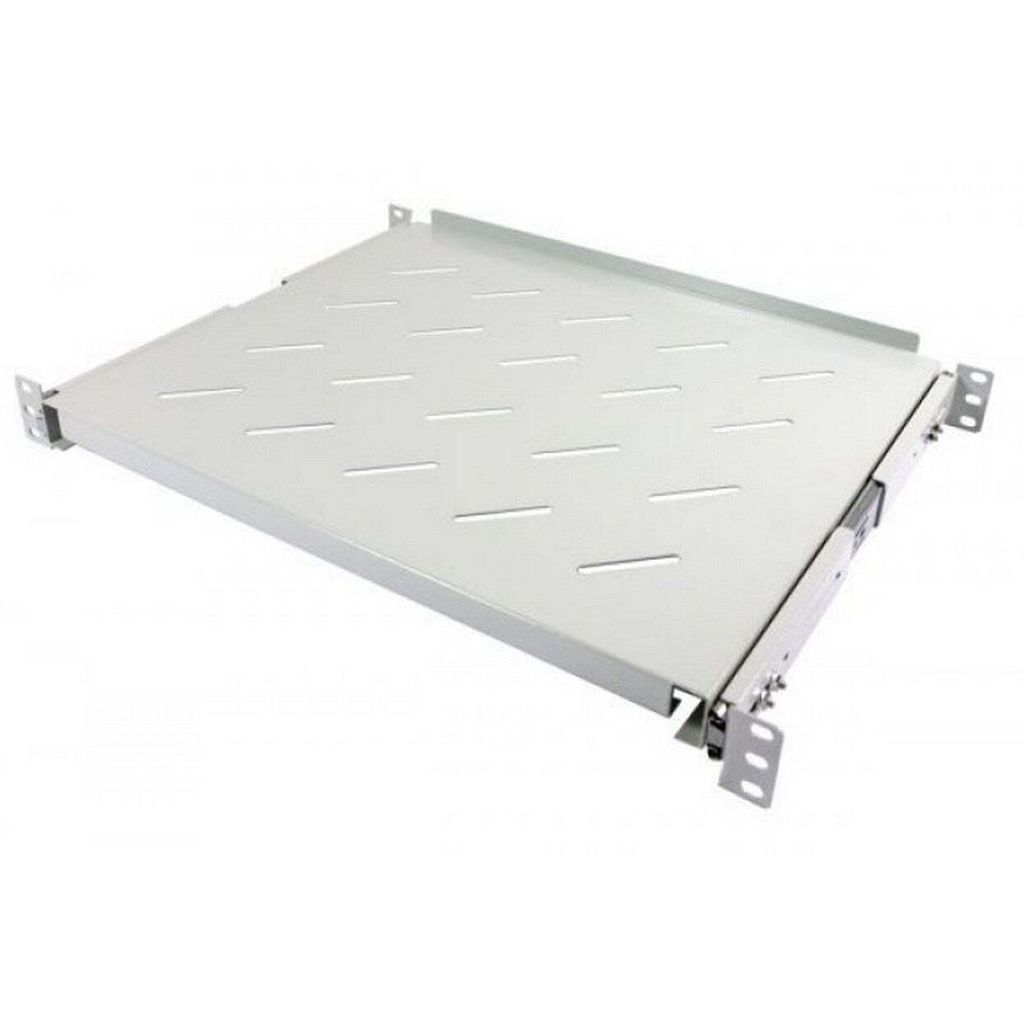 ALLNET Fachboden ausziehbar für 800mm Schrank tiefe Lichtgrau t550-650mm