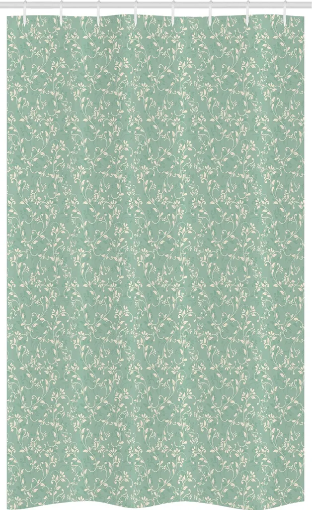ABAKUHAUS Tenda Doccia Foglie Verde Vintage 120x180 cm