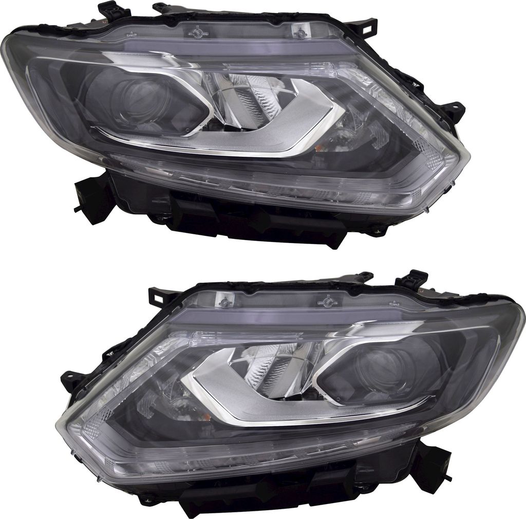 TYC Scheinwerfer Set für Nissan X-Trail T32 2013-2017 Tagfahrlicht LWR Motor