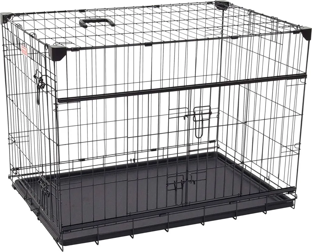 Cage de transport Lucky Dog pour grand chien et chat 92x61x69 cm Métal