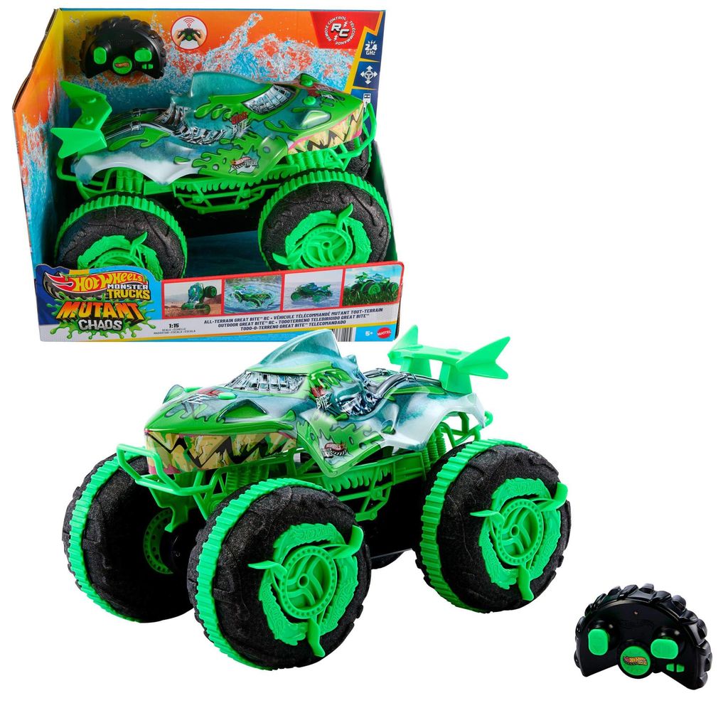Hot Wheels Monster Trucks, camión todoterreno a control Imagen del producto 