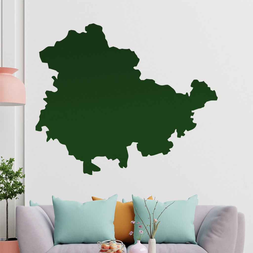 KIWISTAR Bundesland Thüringen - Erfurt Wartburg Wandtattoo in 6 Größen - Wandaufkleber Wall Sticker - Dekoration, Küche, Wohnzimmer, Schlafzimm...