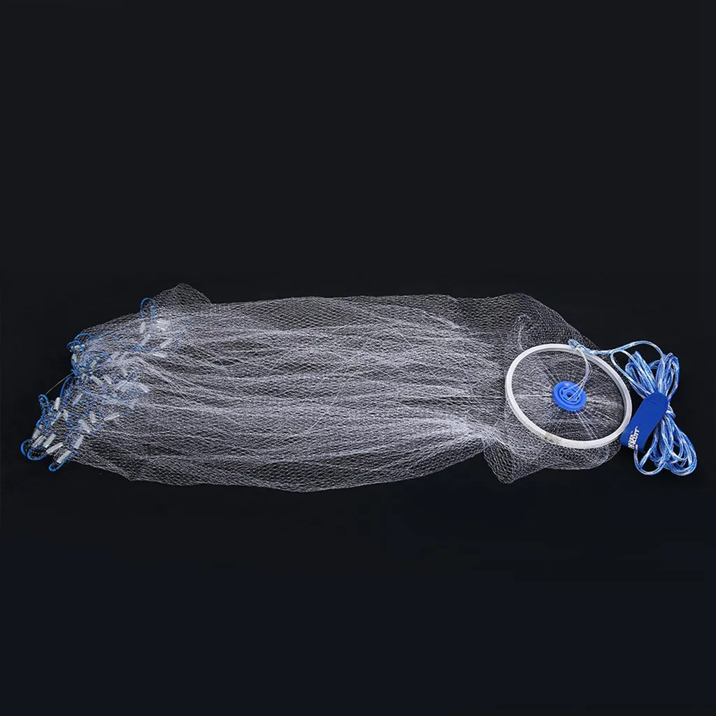 Épervier de pêche nylon 2,4m - Filet à main lancé style américain