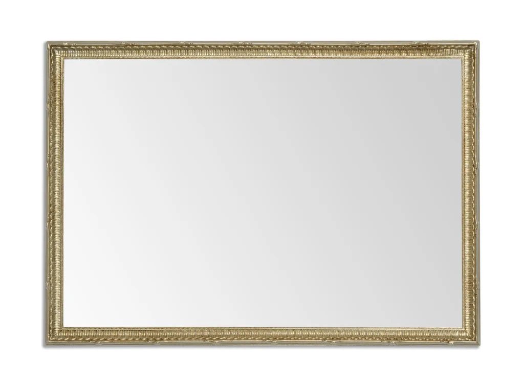Miroir Salle de Bains et Chambre Argent Antique 45x65 cm Cadre en Bois