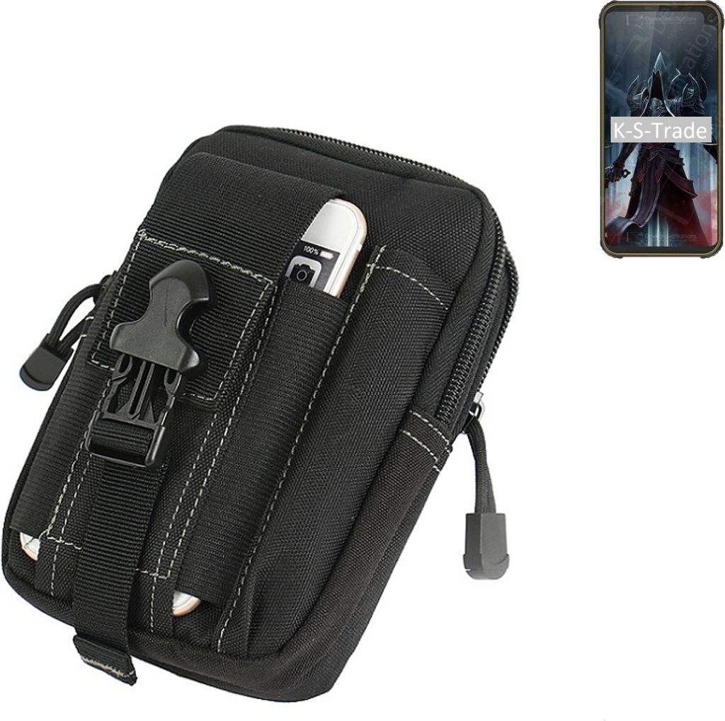 K-S-Trade Gürtel Tasche kompatibel mit Blackview BV6100 Gürteltasche Holster Schutz Hülle Handy Hülle Smartphone outdoor Handy-Hülle schwarz