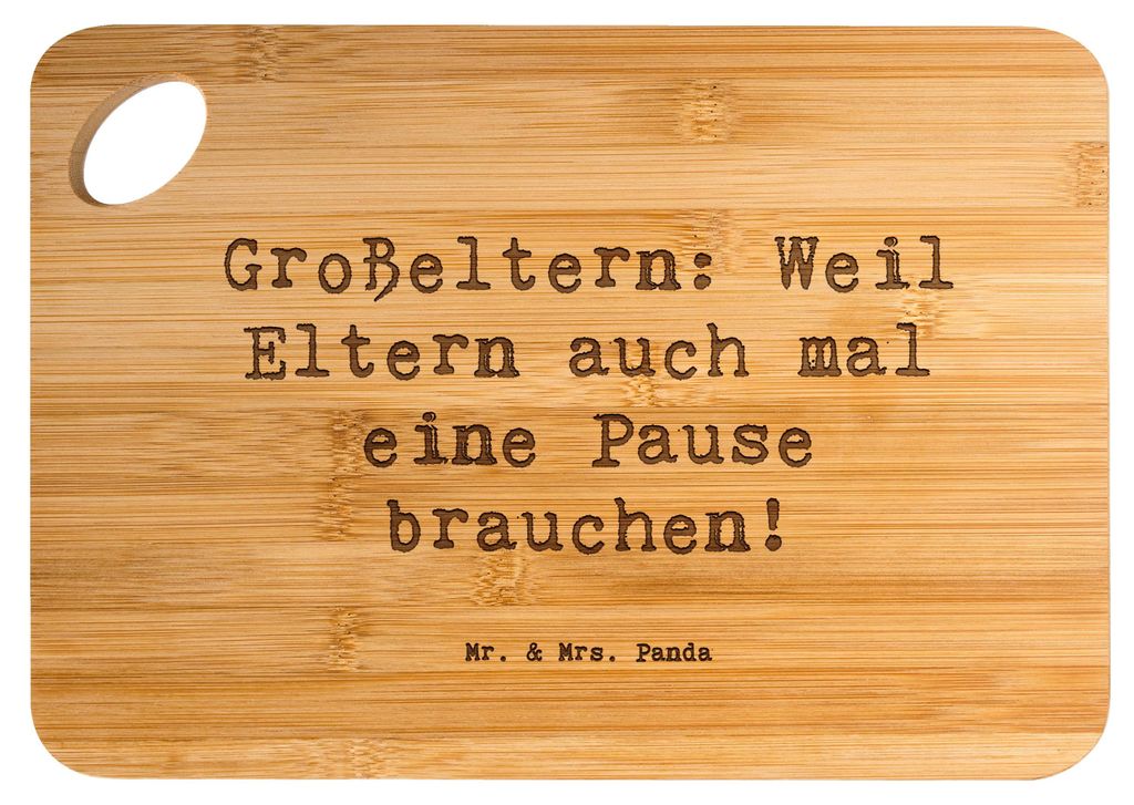 Mr. & Mrs. Panda Frühstücksbrettchen Spruch Großeltern Pause - Transparent - Geschenk, Küchenbrett, Holzbrett, Verwandte, Weisheit, Enkelkinder...