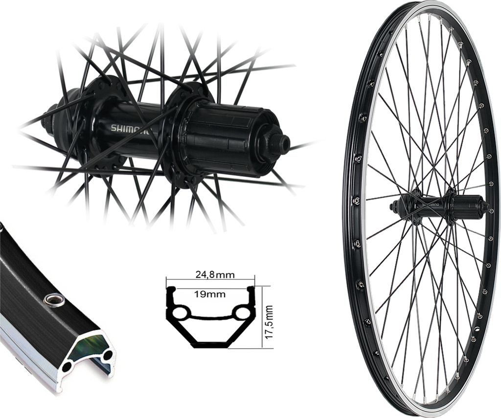 Bärwinkels Hinterrad 26 Zoll MTB Shimano Industielager Produktbild
