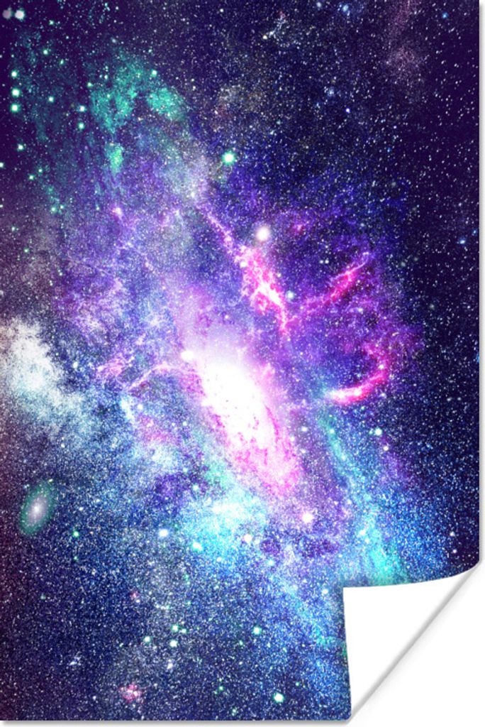 MuchoWow Poster Farben - Weltraum - Sterne 40x60 cm - Plakate für die Wand - Poster Babyzimmer