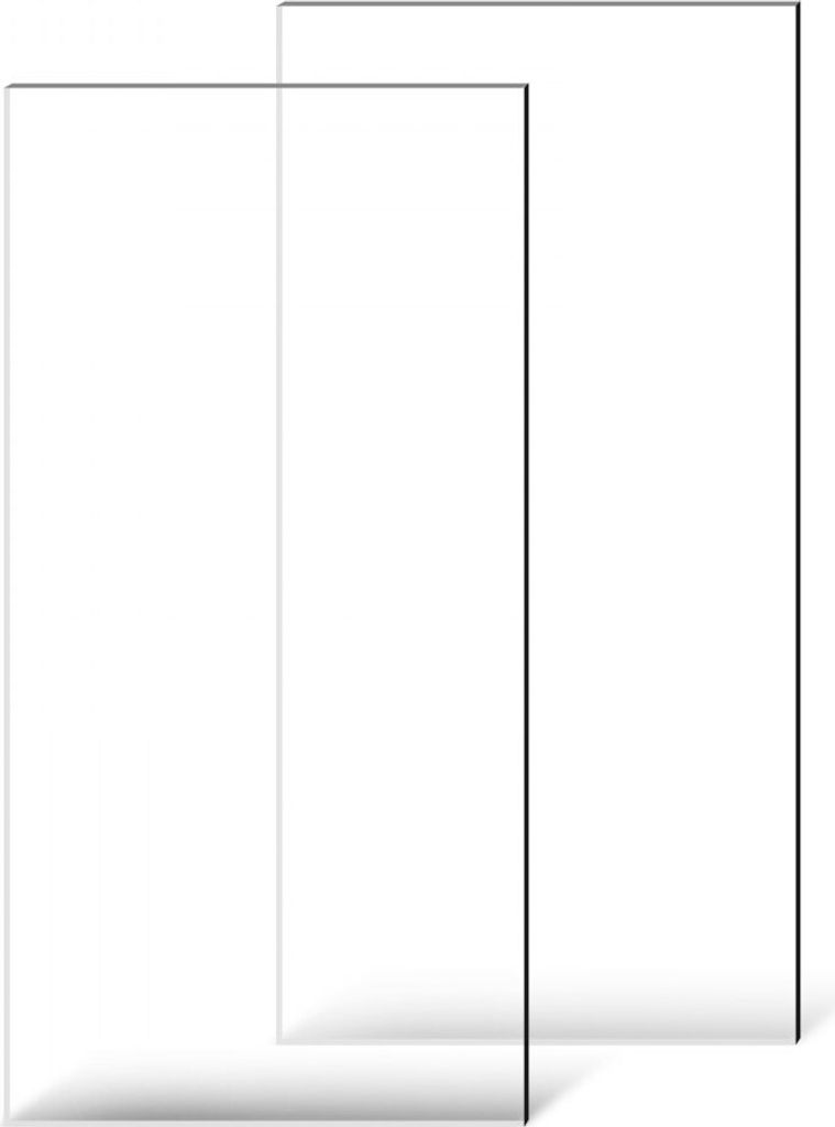 2er-Set Plexiglas-Acrylplatten 610x1219mm - Kunststoffplatten 3mm dick - Hochwertige Acrylplatten - DIY Projekte Material