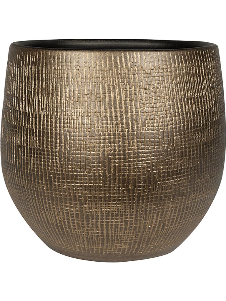 Ter Steege Pflanzentopf/Blumentopf - Keramik - Metall gold Produktbild 