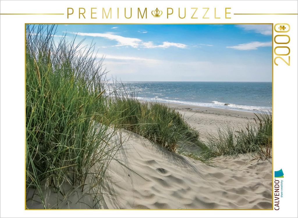 CALVENDO Puzzle Düne mit Strandgras 2000 Teile Puzzle quer | 2000 Teile Lege-Größe 90x67cm Foto-Puzzle für glückliche Stunden