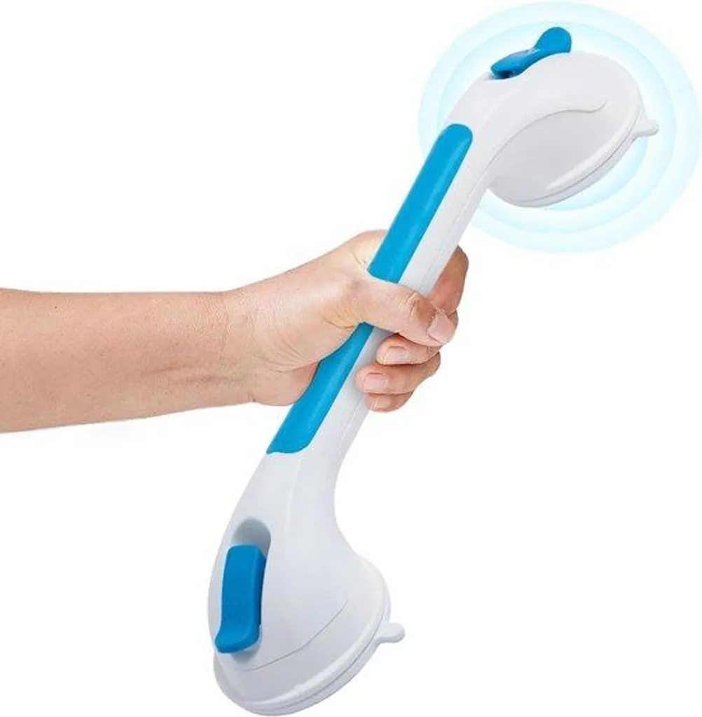 Barre d'appui de douche 43 cm avec pommeau et ventouse charge 113 kg