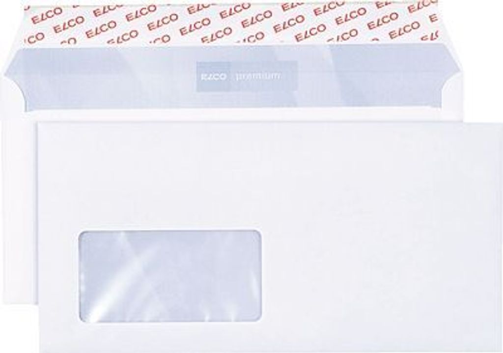 ELCO Briefumschlag DIN C5/6, mit Fenster, haftklebend, Produktbild 