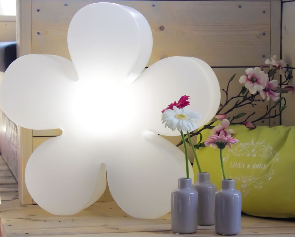 Gartenleuchte "Shining Flower" 40 inkl. LED Warmweiß E27 Weiß