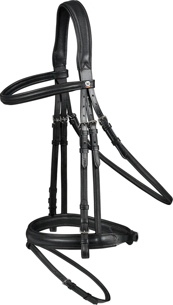 Filet d'équitation en cuir souple avec têtière anatomique VB