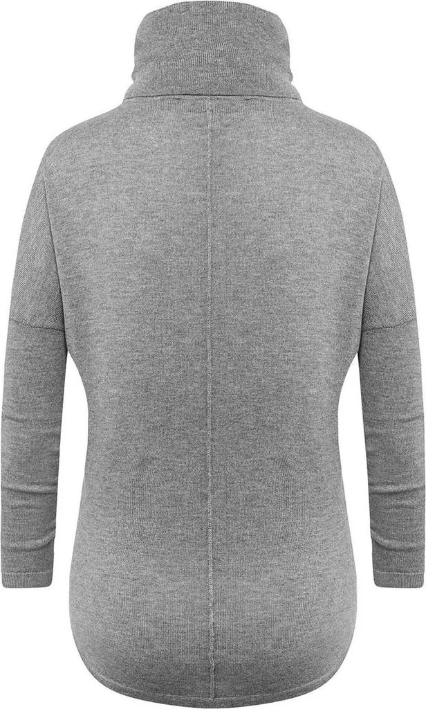 Pull col roulé pour femme enceinte Bellybutton - Gris anthracite chiné chic
